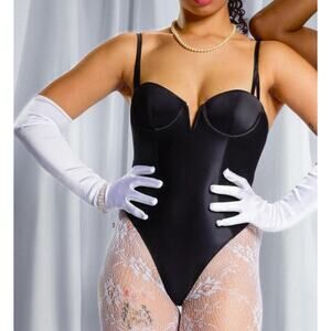 NWT Your Parade Sheer Sculpt Demi Bodysuit | Glow Satin (Eightball) size-S